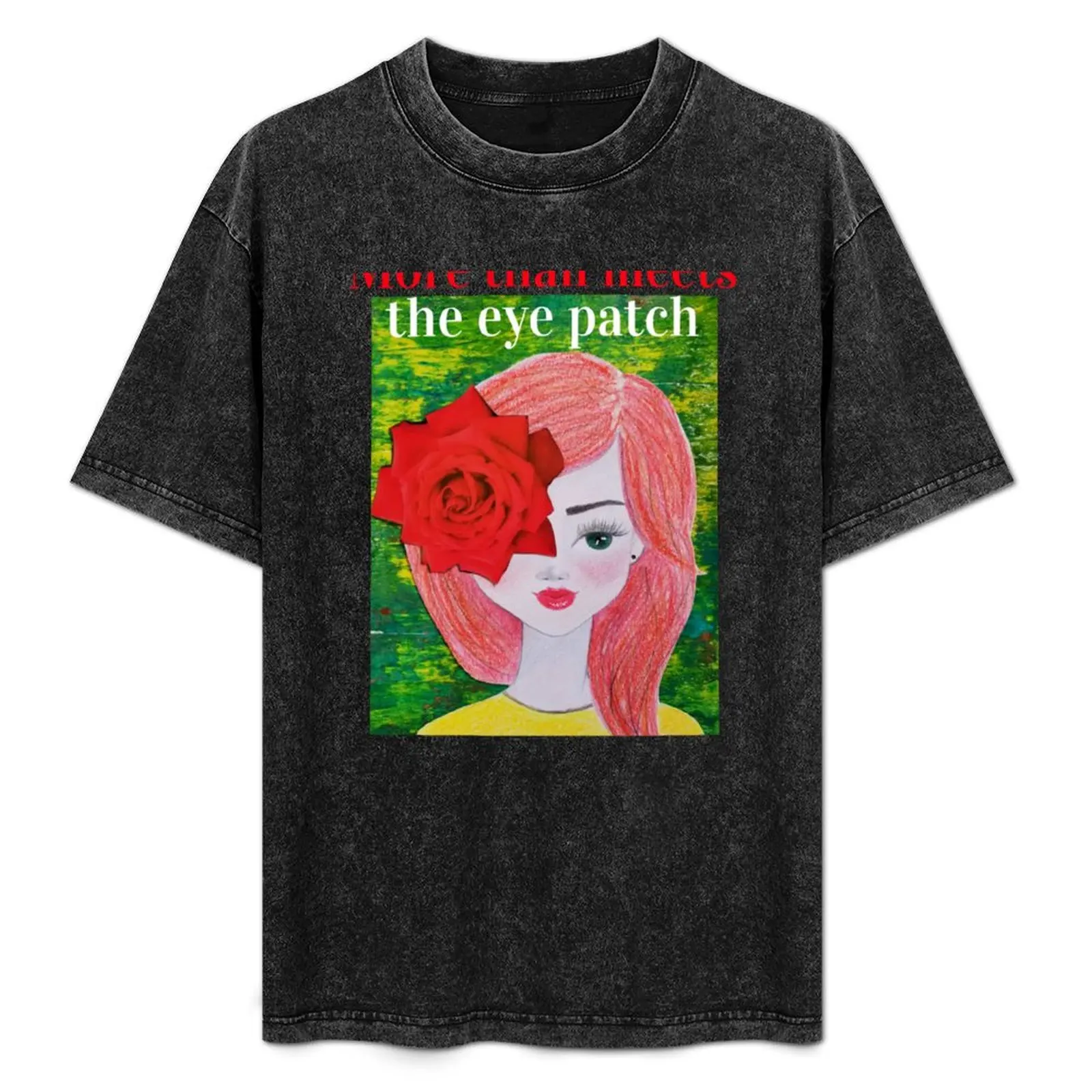 More than meets the eye patch beautiful female face drawing by CoolCleverCute T-Shirt aesthetic clothes plain white t shirts men