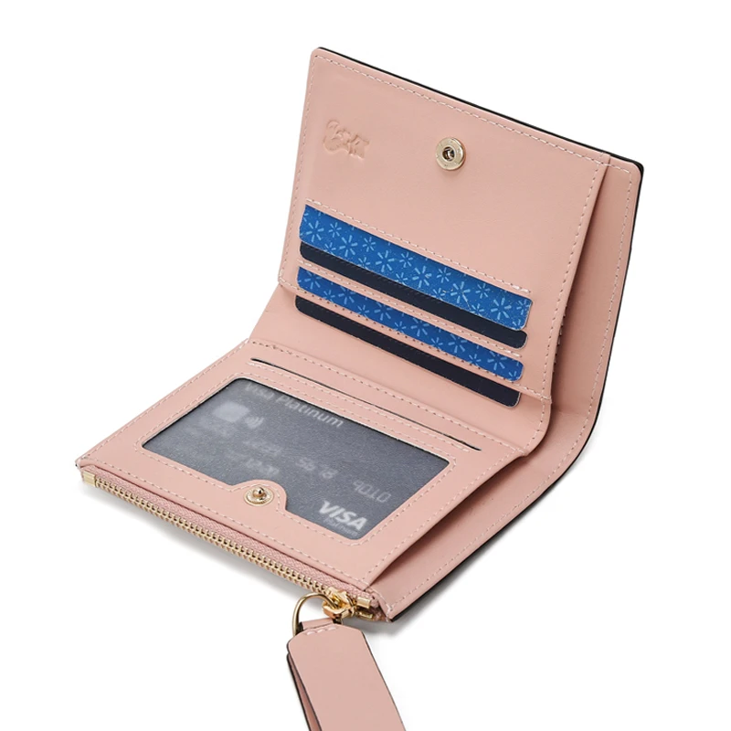 FOXER Spilt Leather Women's Fashion Short Buckle Zipper Wallet Temperament 2025 New Multi Card Coin Clutch Purse Gift For Mom