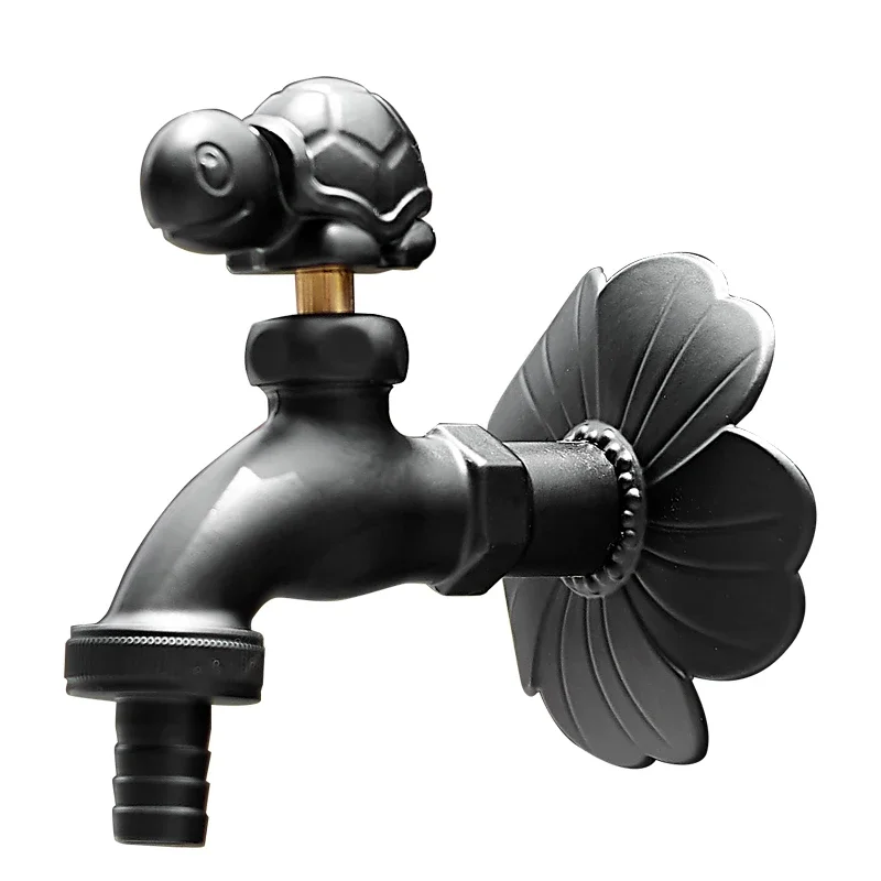 Black Outdoor Courtyard Dragon-Shaped Antique Faucet Scenic Spot Garden Watering Supercharged Water Gun Yard Laundry Tub Faucet