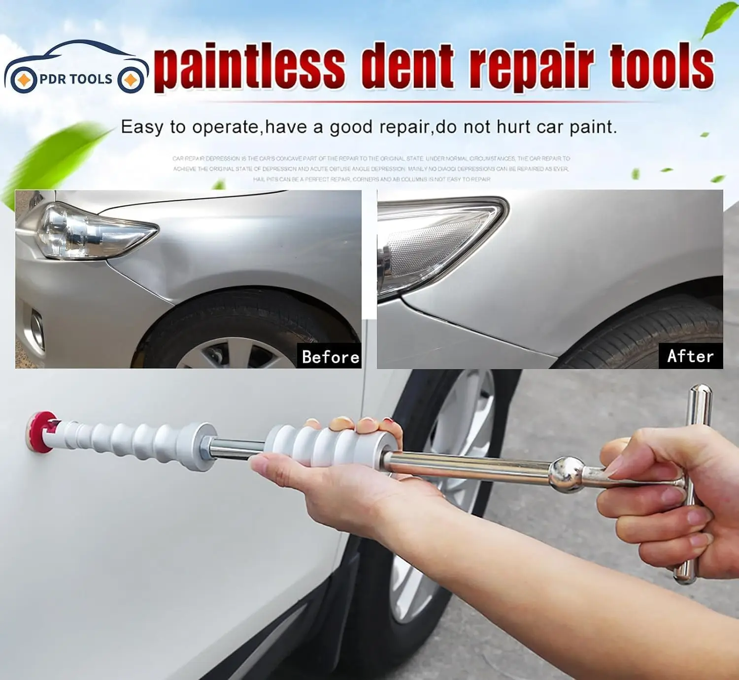 PDR Tools Automotive Body Dent Repair Tools Car Paintless Dent Removal Tool Auto Dent Damage Repair Products Hand Garage Tool - Image 6