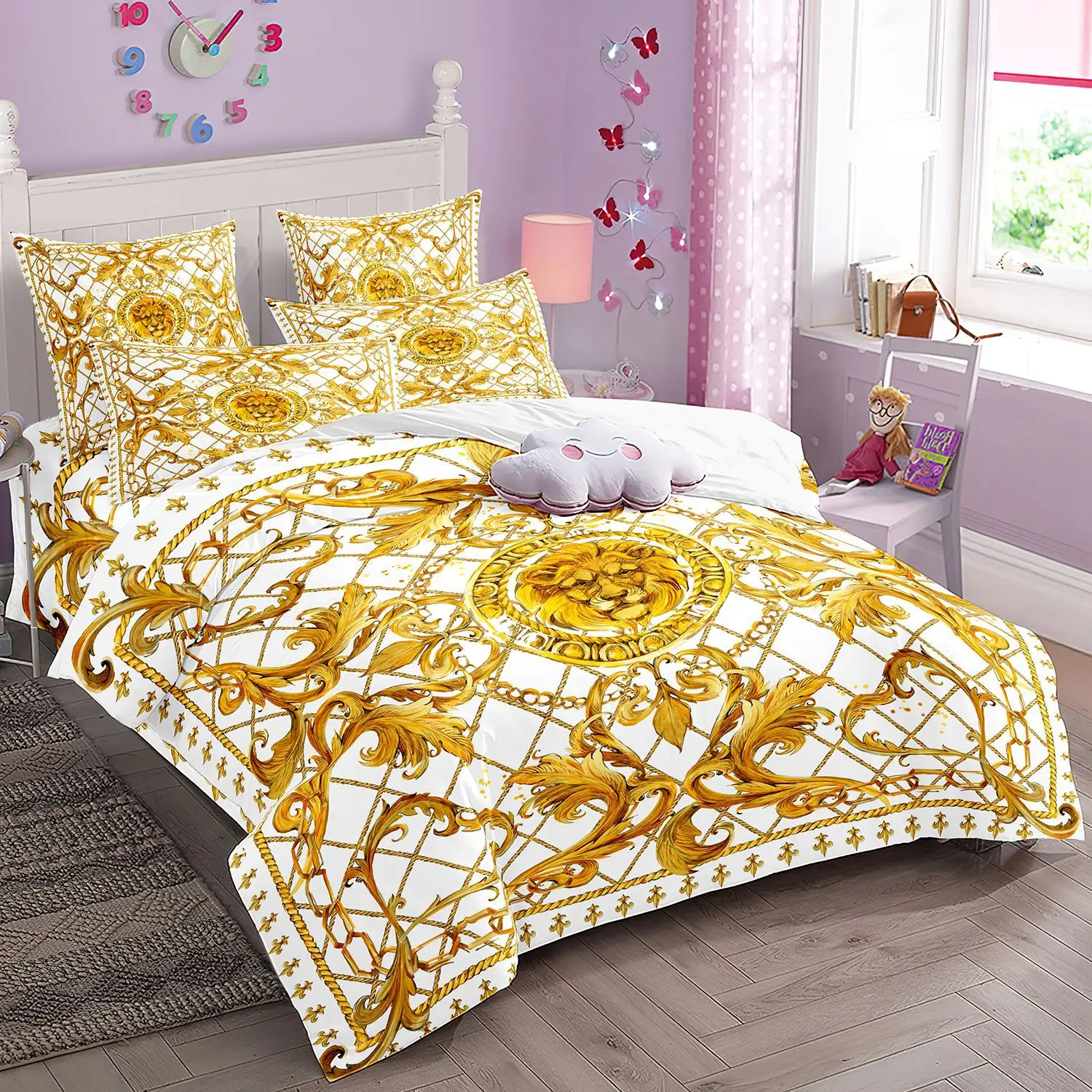 

2/3pcs bedding set Digital Print Comfortable Duvet Cover for Home Bedroom Decoration, 1 Duvet Cover and 2pillowcase with Zippers