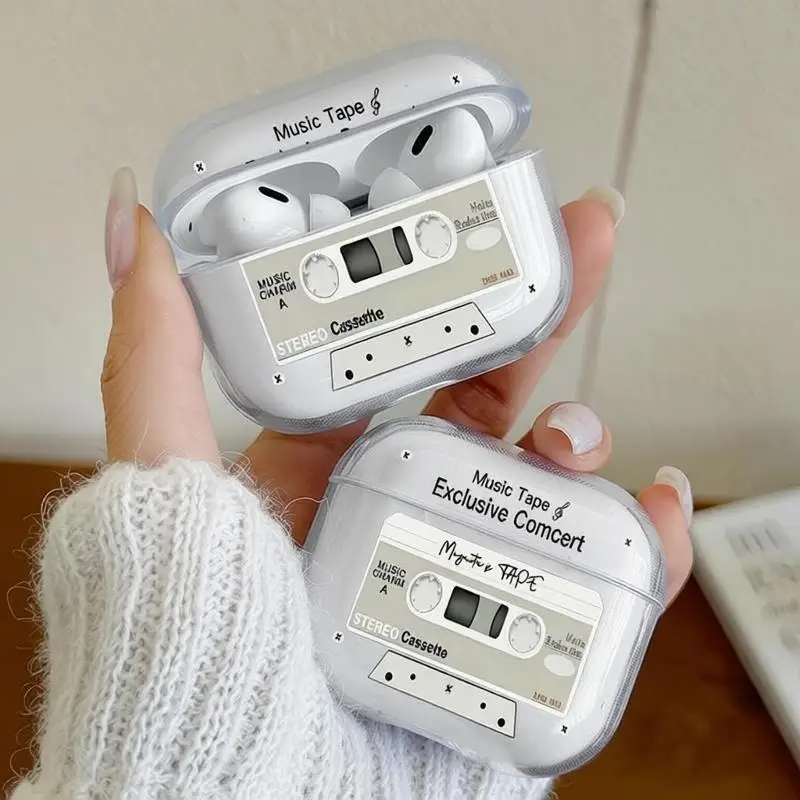 

Retro Music Cassette Tape Earphone Case for Airpods 4th 3rd 2 Pro 3 2 Cover for Airpod 2 3 1 Protective Accessorie Shell Fundas