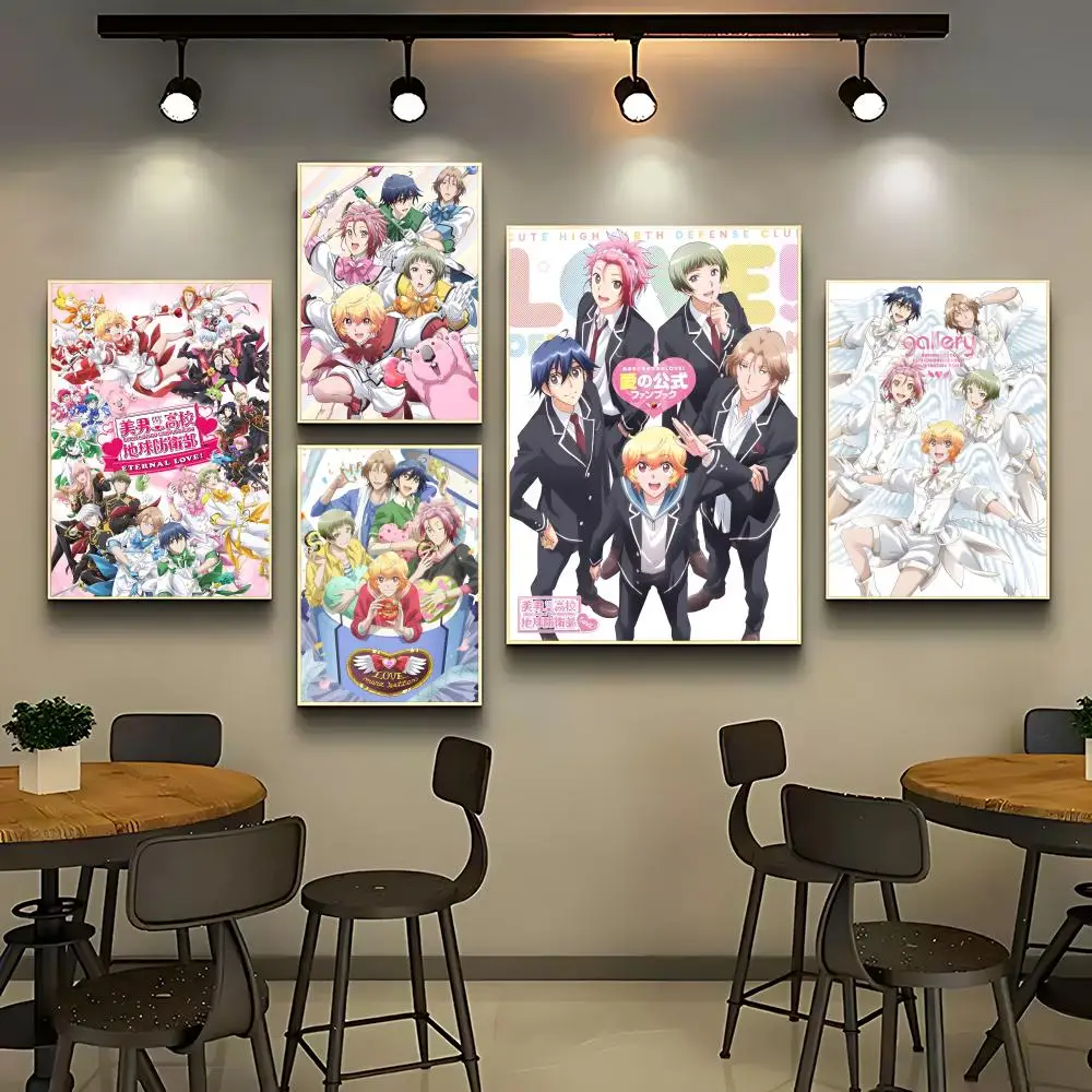 Anime Cute High Earth Defense Club LOVE! Poster Posters Anime Room Decor Decoration Movie Backpack Wall Interior Music Wall Art