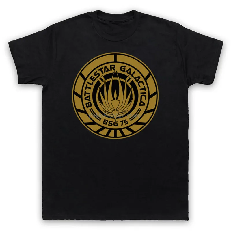 Battlestar Galactica Bsg 75 Logo Unofficial Sci Fi Tv Adults & Kids T-Shirt Plus Size Tee Shirt