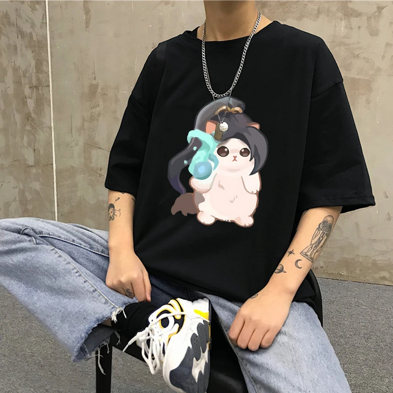 Cat Cute Sage Valorant Tshirt Game New Arrival High Quality Tees Unisex Harajuku 100% Cotton Casual Man Gift Idea Short Sleeve