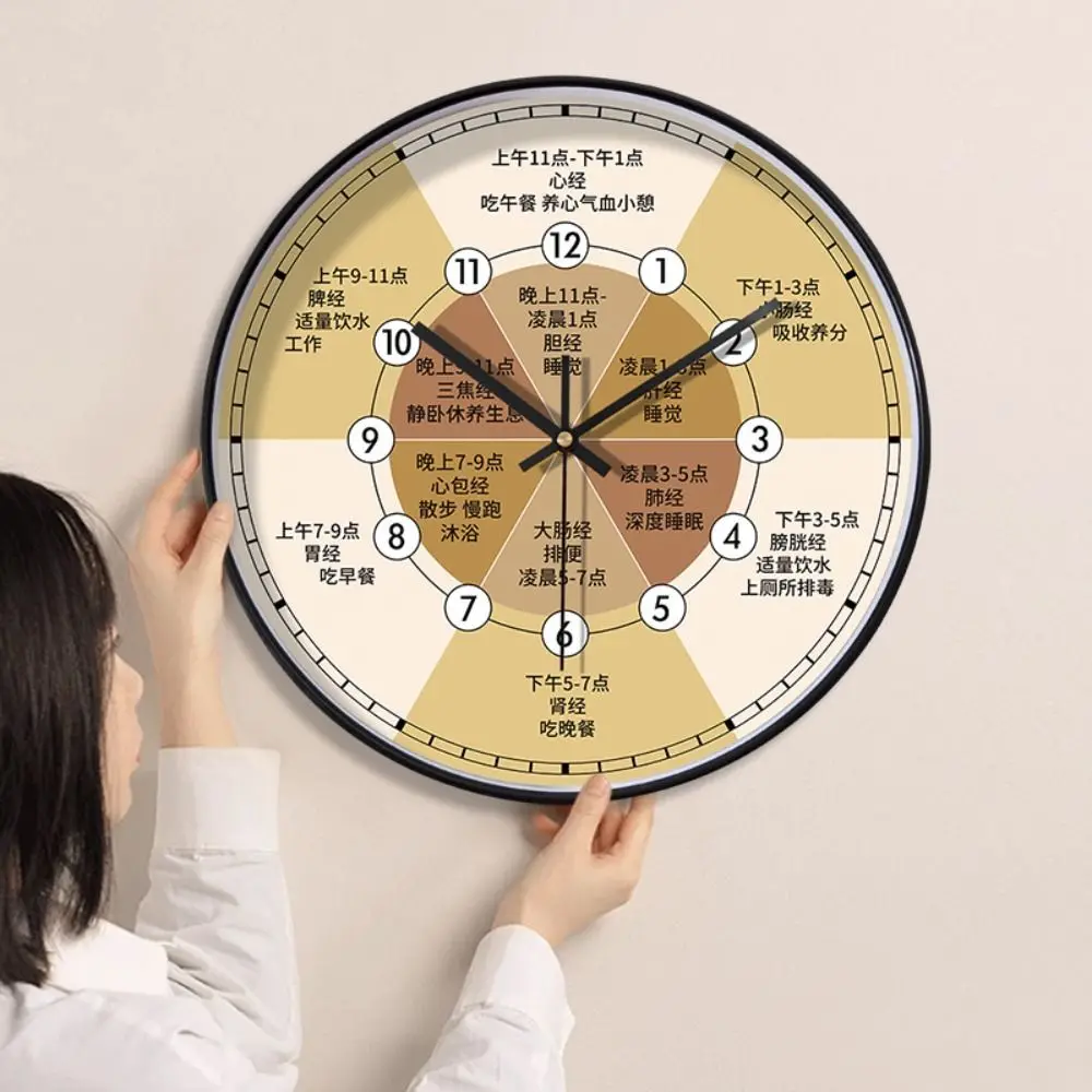 

Wall Decor Simple Health Wall Clock Modern Creative Electronic Clock Silent Quartz Watch Home