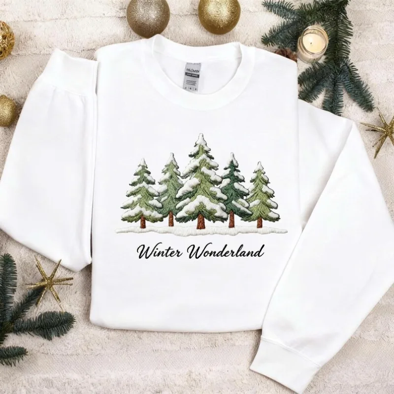 الشتاء العجائب البلوز عيد الميلاد قميص للنساء الأسرة عاشق طاقم الرقبة طويلة الأكمام أزياء لينة مريحة الحرارية هودي