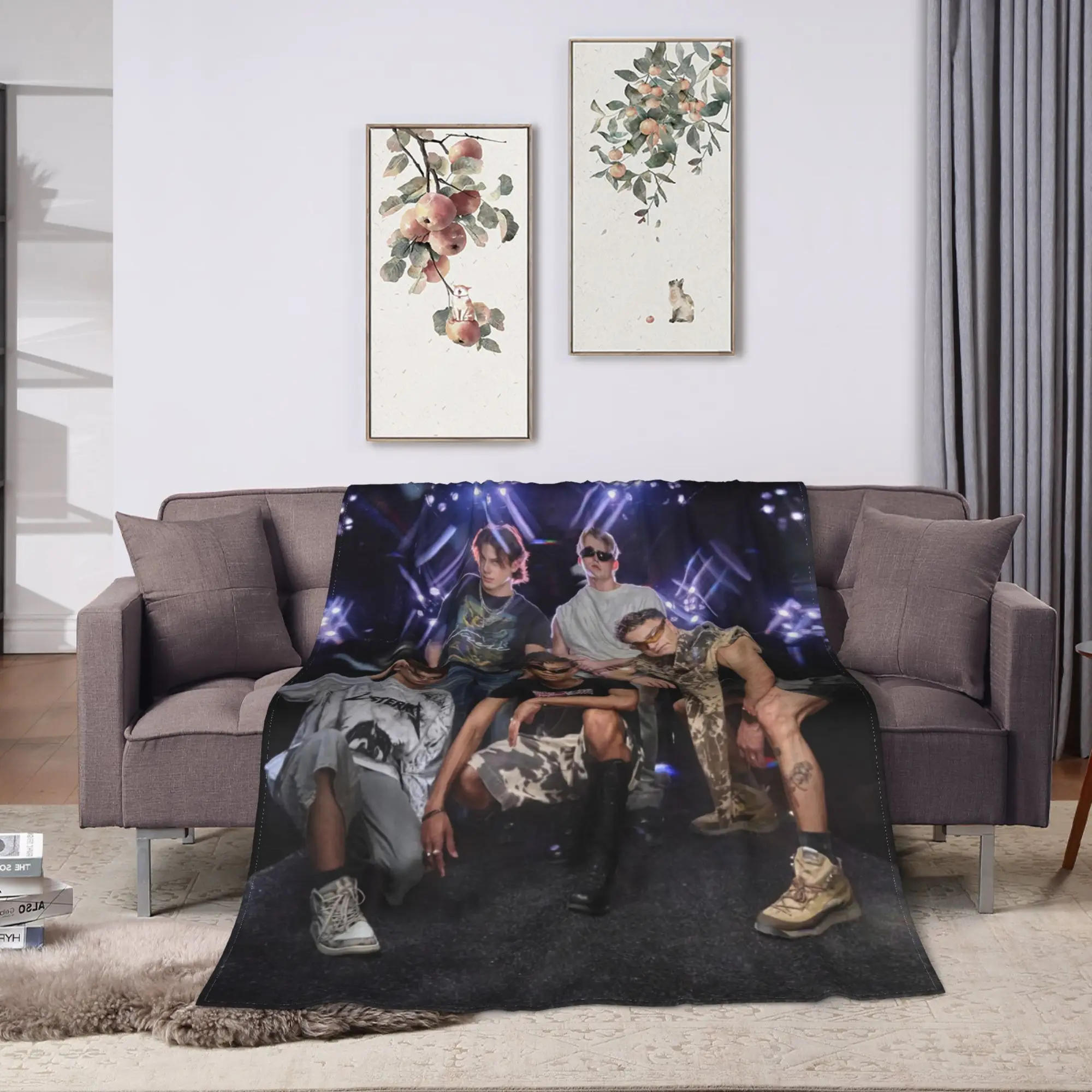 Santo Bravos Band Flannel Blanket Spring  Warm Throw Blanket for Children Bedroom Funny Bedspread Sofa Bed Cover