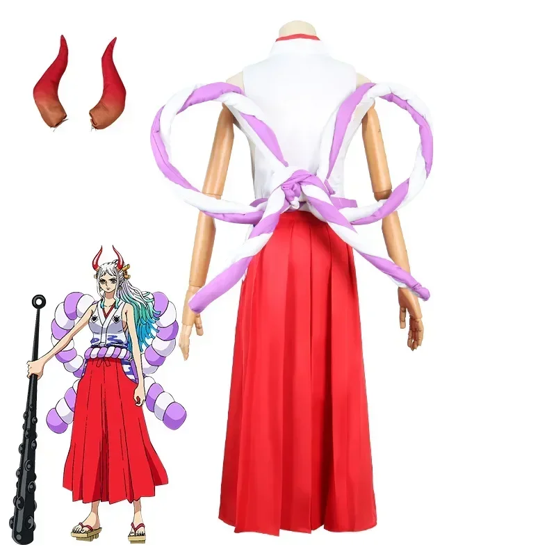 Womens Anime OnePiece Vest and Pants Cosplay Costume Yamato Nico Robin Adult Outfits Halloween Carnival Party Uniform Suit