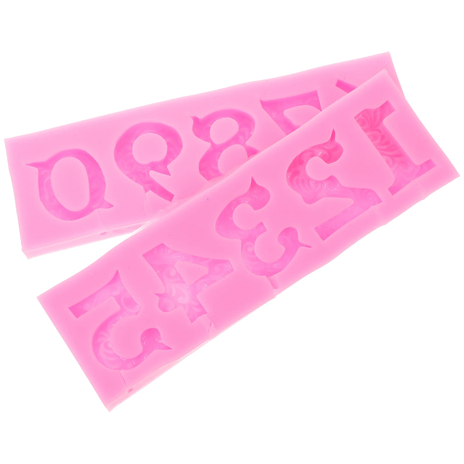 

2pcs Silicone Chocolate Fondant Molds 0-9 Number Design Flexible Reusable Candy Mold Kitchen Baking Diy Making Tool For Cakes