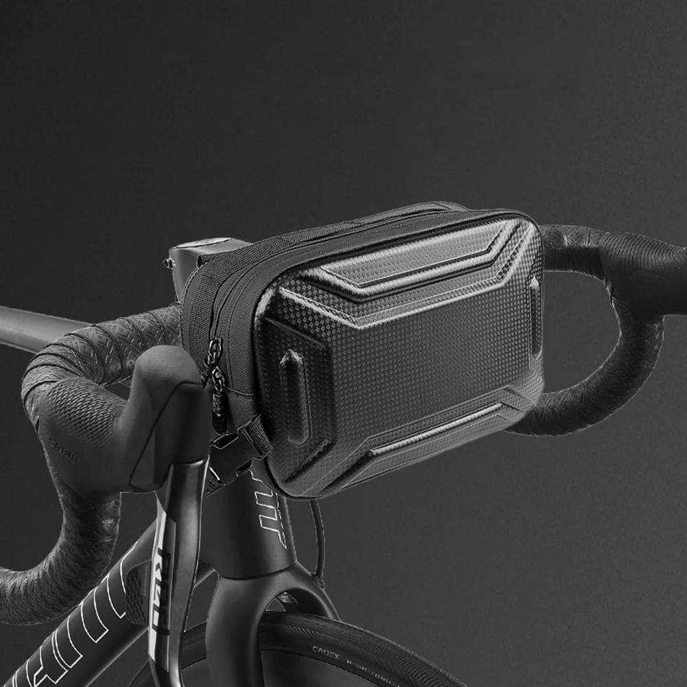

3L Bike Handlebar Bag Multifunctional Bike Front Tube Bag Adjustable Strap Bicycle Storage Bag Hard Shell for Outdoor Cycling