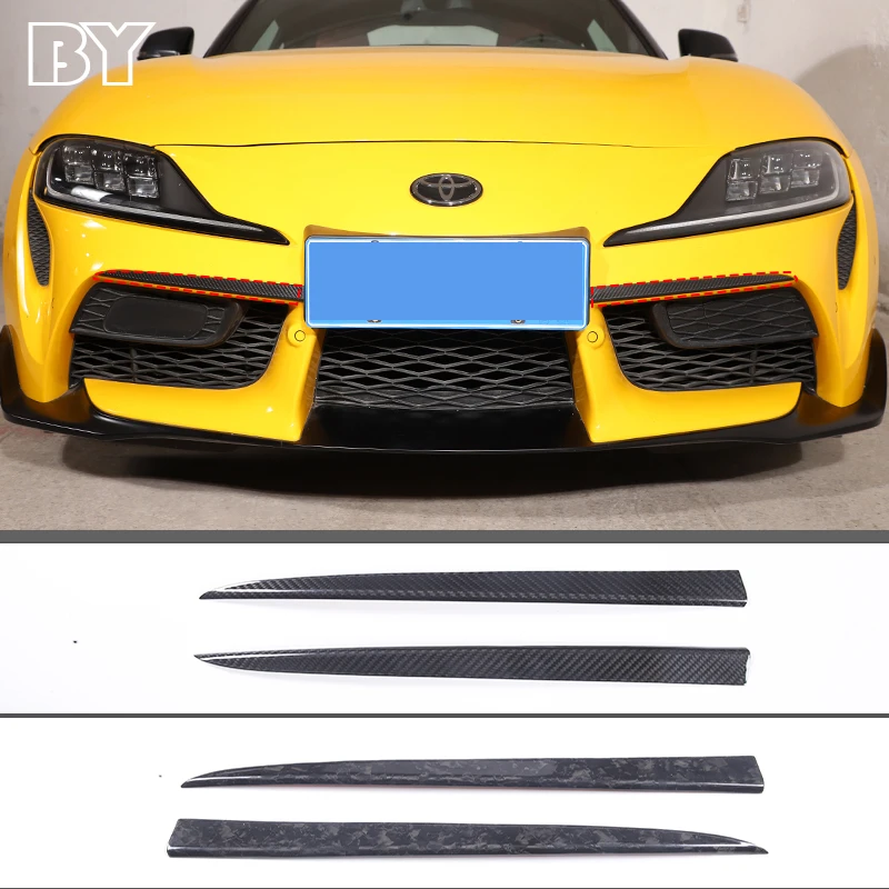 

Front Fog Light Eyebrow Trim For Toyota GR Supra A90 2019-2022 Real Carbon Fiber Fog Lamp Eyelid Molding Accessories