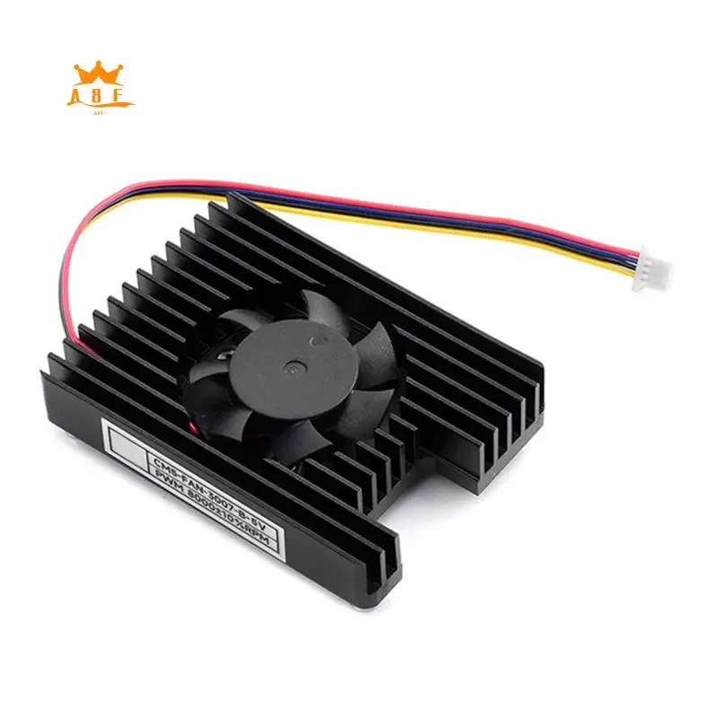 

A08E-3007 Cooling Fan For Raspberry Pi Compute Module 5 5V 8000RPM PWM Radiator Aluminum Alloy Heat Sink For CM5