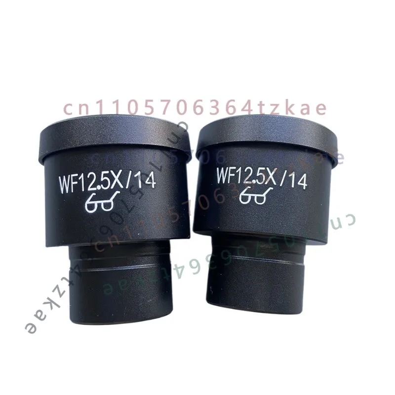 WF12.5X Wide Angle Eyepiece Ocular 14mm Field of View for Biological Microscope Optical Viewing Parts