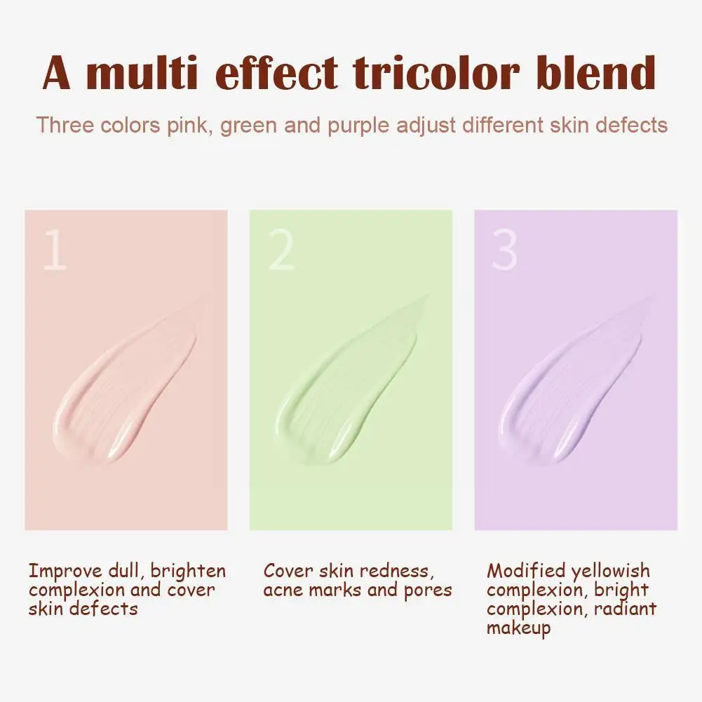 Three-color Isolation Cream Base Primer Face Pores Makeup Moisturizer Whitening Natural Long Cosmetic Lasting Hydrat F1r5