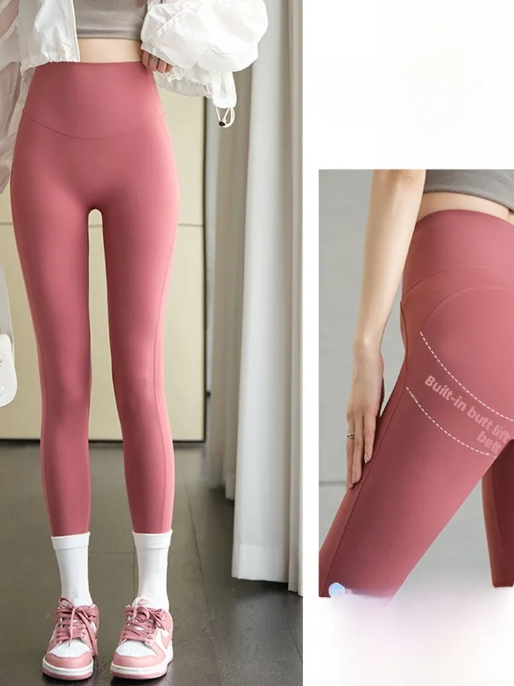

New 2025 Women's arkskin Pants High Waist Ice Silk Thin Spor Fitn Yoga Bot Butt Lifting Summer Thin Model
