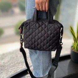 Nylon Cloth Diamond Lattice Bags For Women Luxury Designer Handbag and Purses 2023 New In Fashion Space Cotton Crossbody Bags