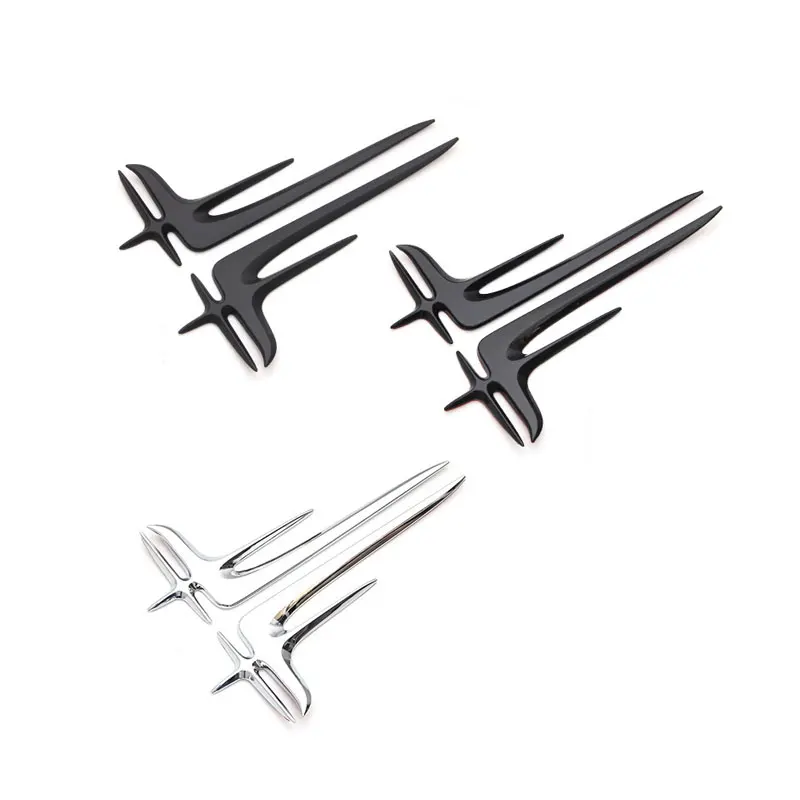 For Mercedes Benz fender side angel wing labels C-class E-class C200L extended version refit accessories pair decals stickers