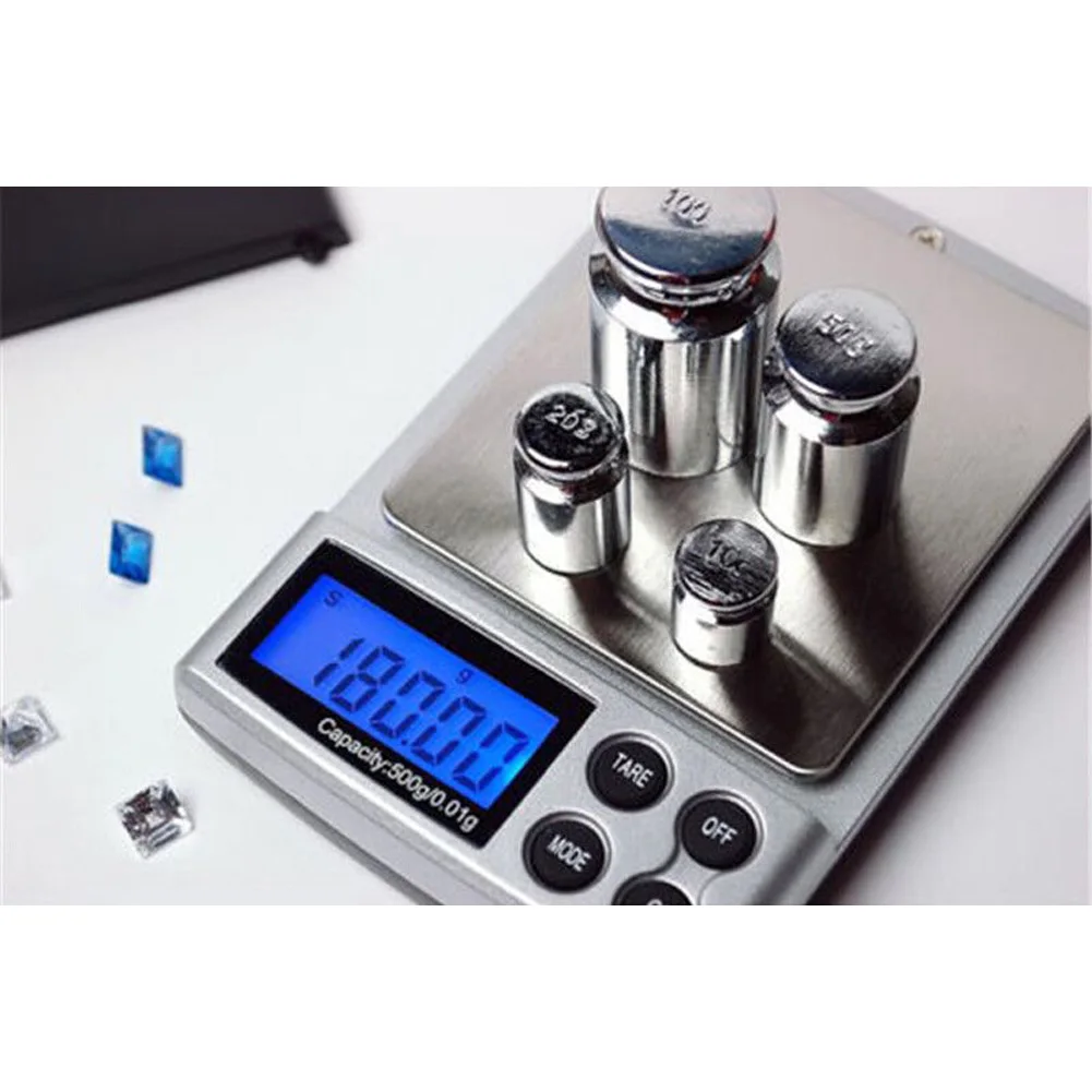 موازين وزن جرام 500 جرام × 0.01 جرام موازين مطبخ عالية الدقة موازين إلكترونية للمجوهرات/الأحجار الكريمة/المعادن الكريمة/العملات المعدنية #3