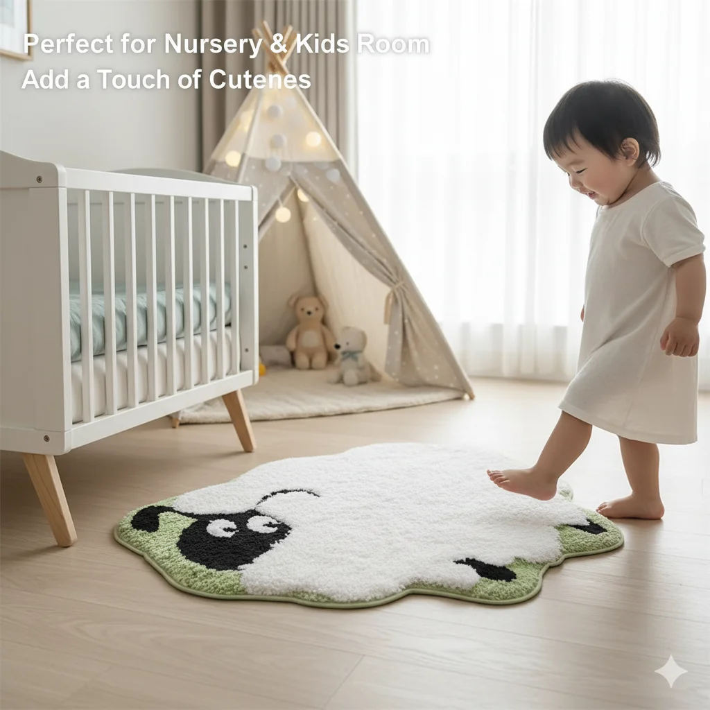 Plush Floor Mat Cute Bedside Foot Carpet Thick Anti Slip Imitation Cashmere Rug Chair Sofa Home Decor Soft Indoor Bedroom Rug
