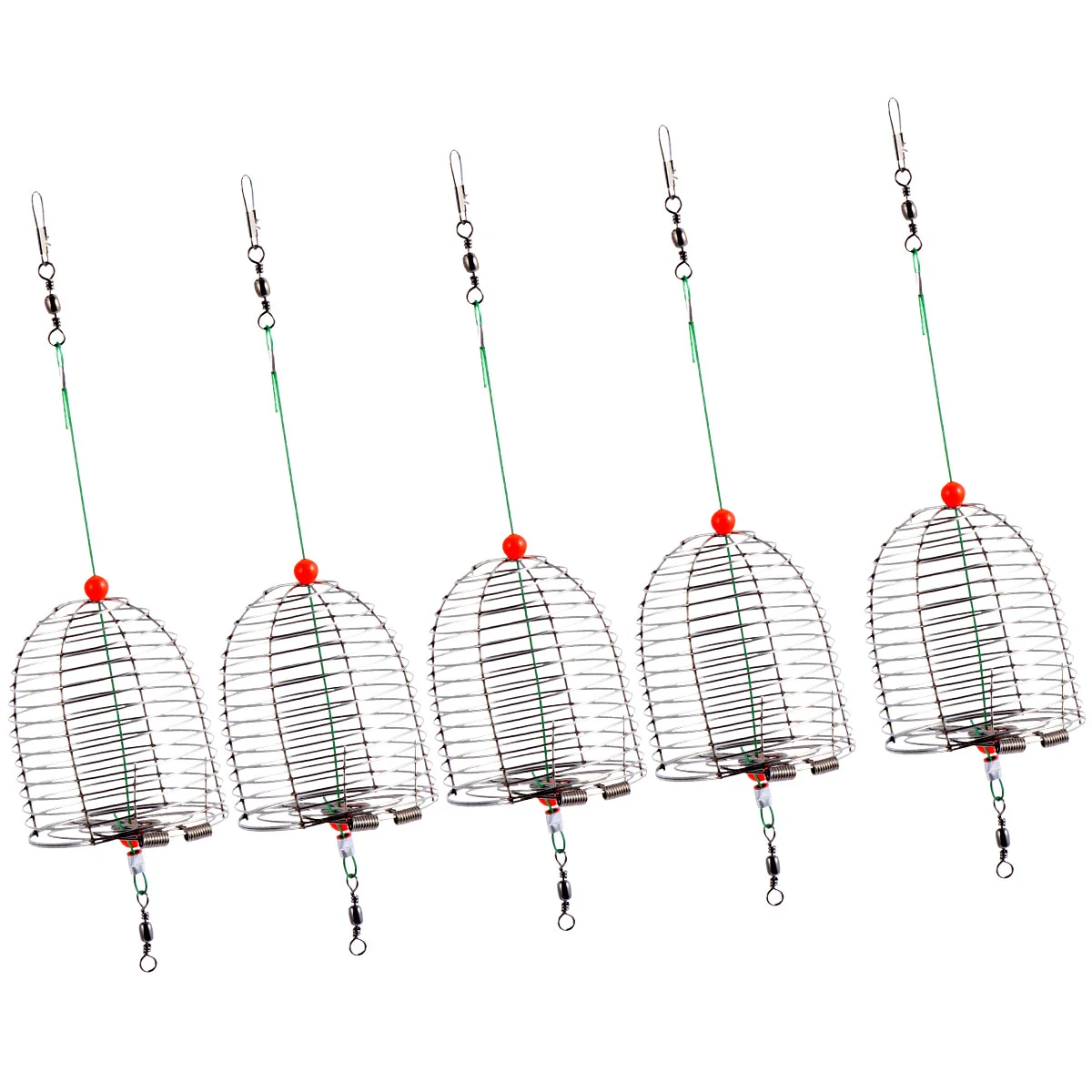 5Pcs Fishing Bait Cage Lure Cage Bait Fishing Trap Basket Fishing Tackle Fishing Bait Trap Fishing Lure Cage