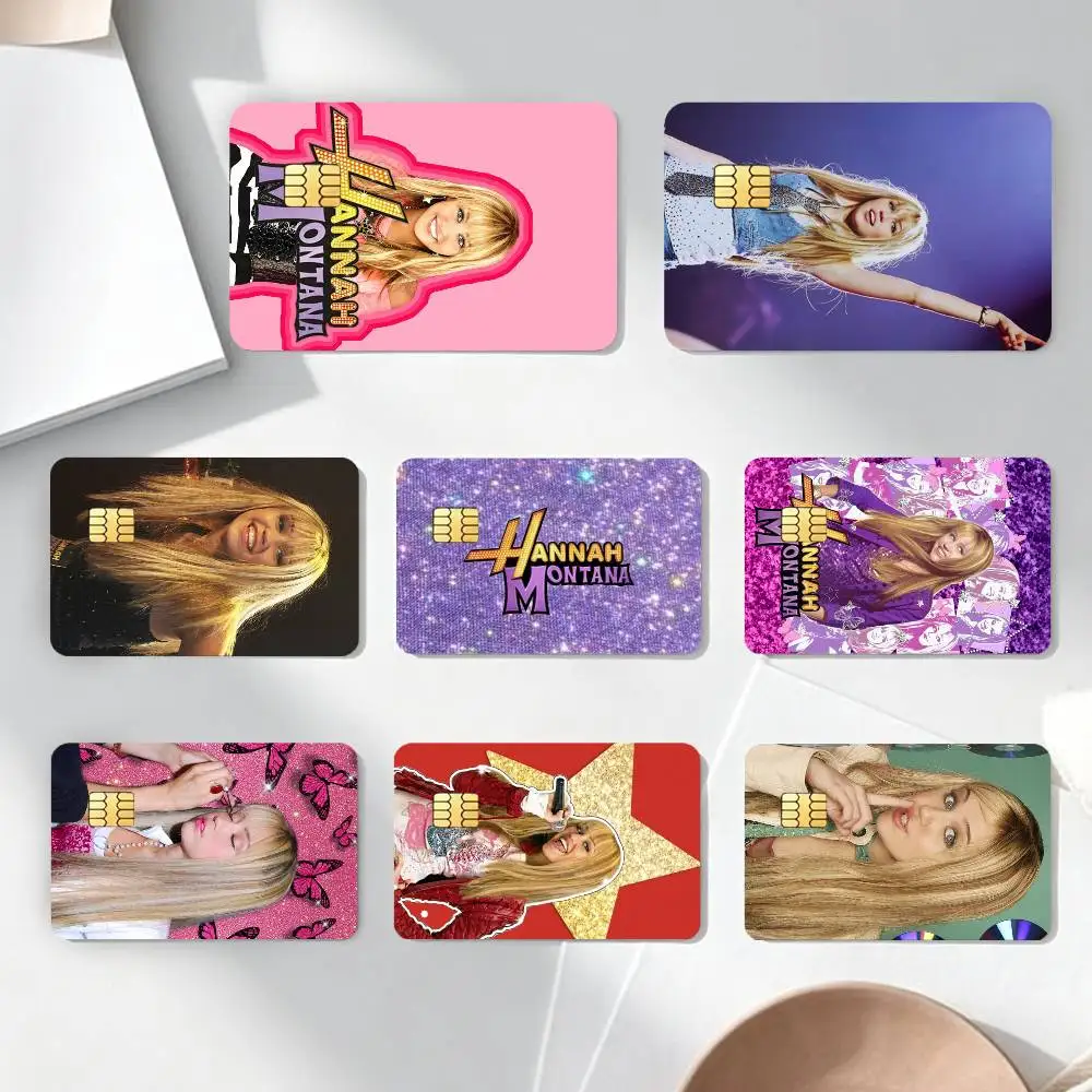 

H-Hannah M-Montana Stickers Credit Debit Card Film Skin Sticker Credit Card Skin Stickers For Bank Card Bus Metro
