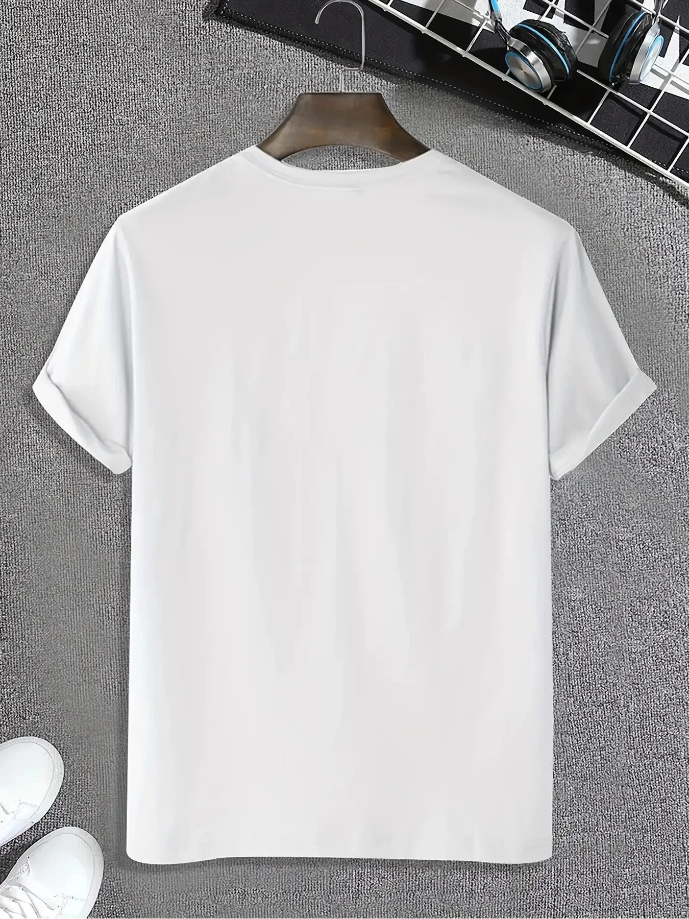 Capybara Yoga Poses Graphic Tee Men's Breathable Cotton T-Shirt Casual Summer Loose Short Sleeve