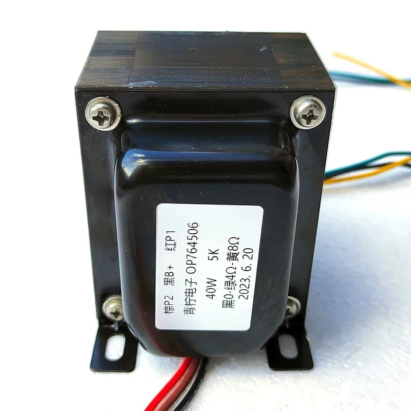 

Аудио трансформатор OP764506, выход 40 Вт, 5K: 0-4-8 Ом, для ламп 6P3P/6L6/EL34