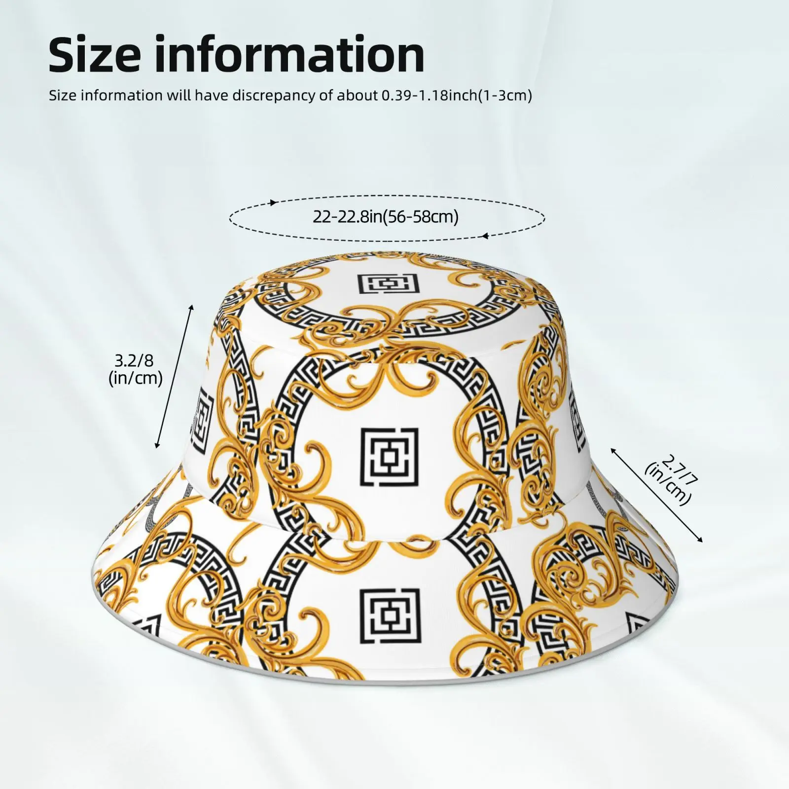 Modern Baroque Reflective Bucket Hat Summer Hats Fisherman Hat Foldable Women Men Sunscreen Shade Caps