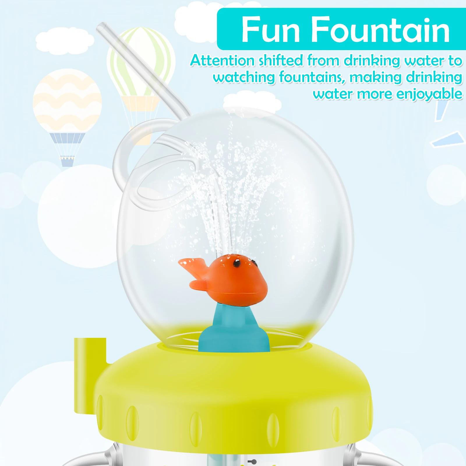 لطيف الحوت بخ كوب ماء الطفل تعلم شرب كوب مع القش BPA الحرة مانعة للتسرب الرضع أكواب مياه زجاجة 220 مللي كوب طفل صغير #4