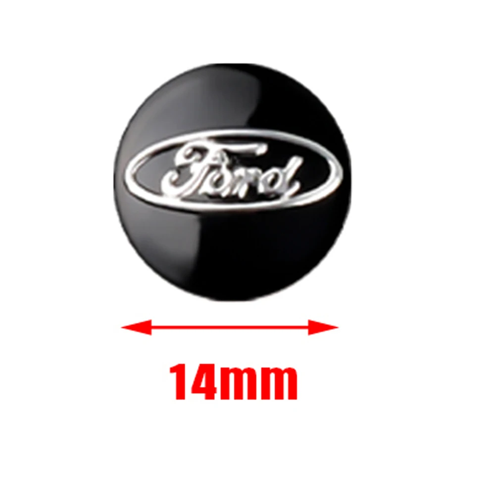 14MM Remote Car Key Stickers Emblem Accessories For Ford Focus Mondeo MK1 MK2 MK4 MK3 Fiesta ST Line Kugo Transit Escape Fusion