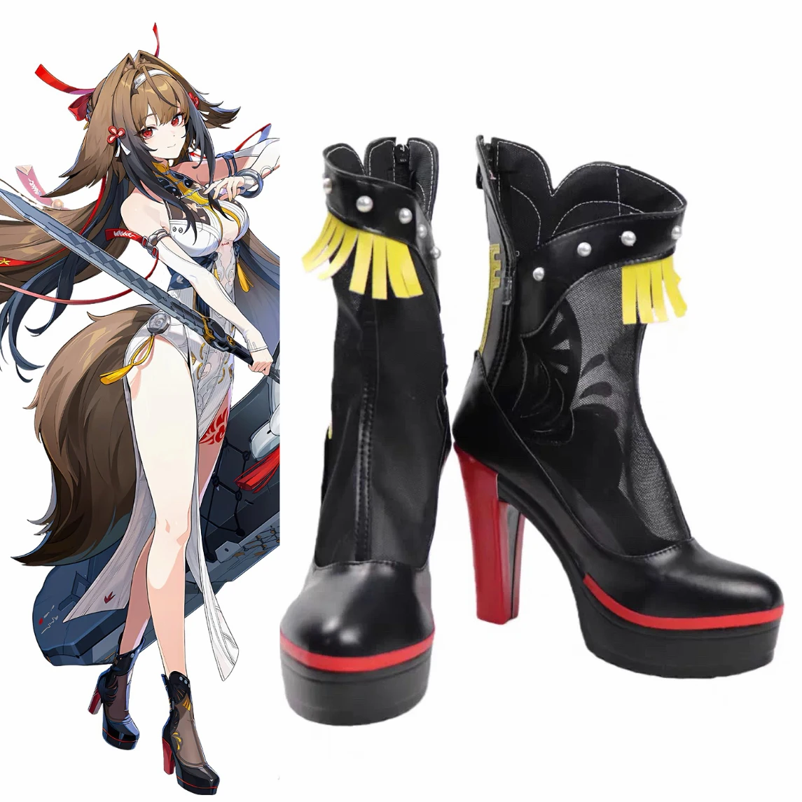 

Шэмпг ‌ Обувь Игра Zenless Zone Zero ZZZ Ye Shunguang ‌ Обувь для косплея на Хэллоуин