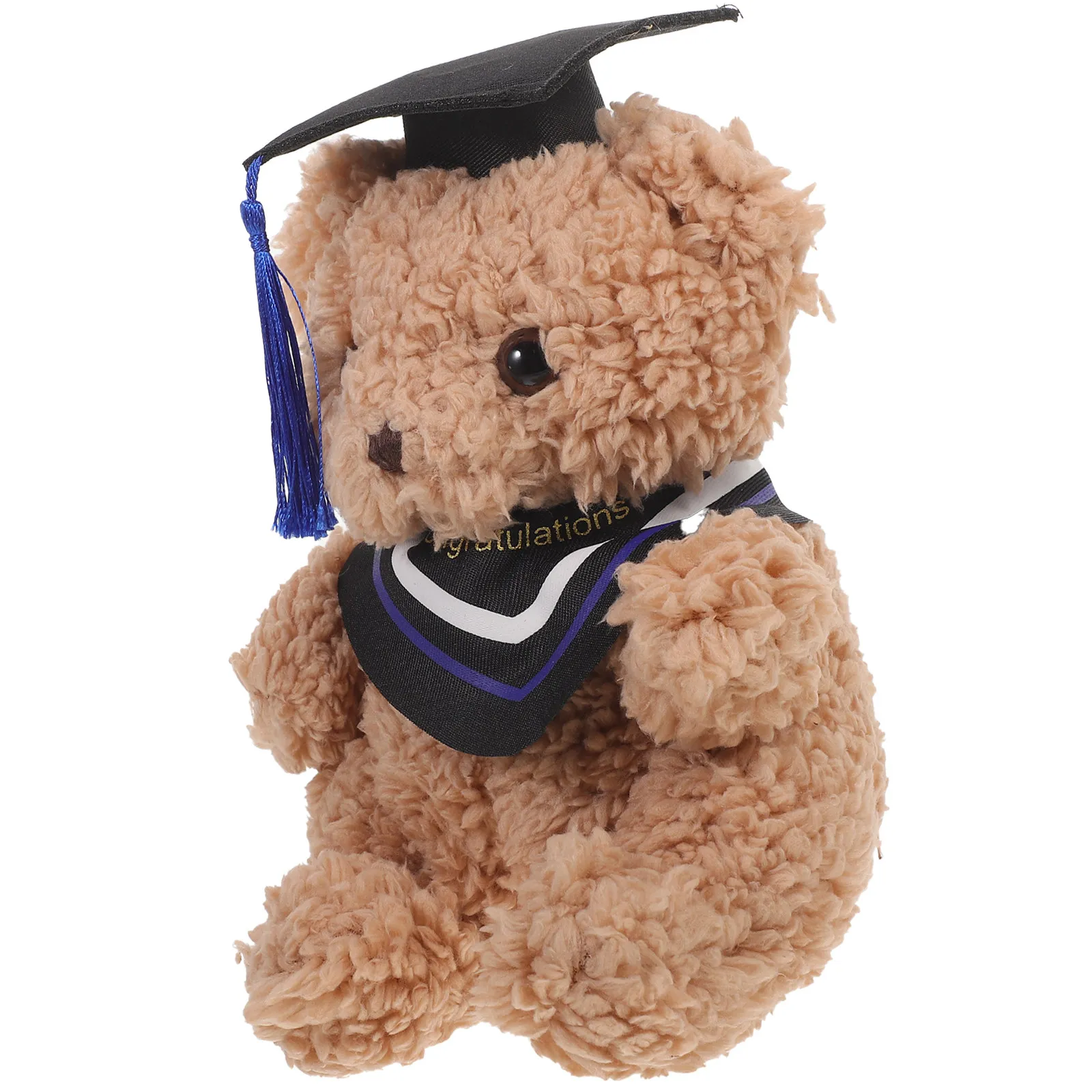 Graduation Bear Stuffed Animal Soft Huggable with Cap Perfect Graduation Gift Party Decor Bookshelf Sofa Car