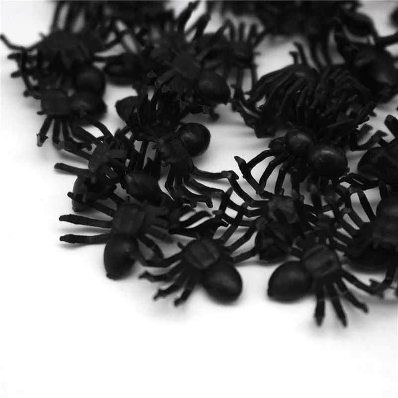 【BABY】 150X plastique noir araignée tour Halloween maison hantée accessoire décor