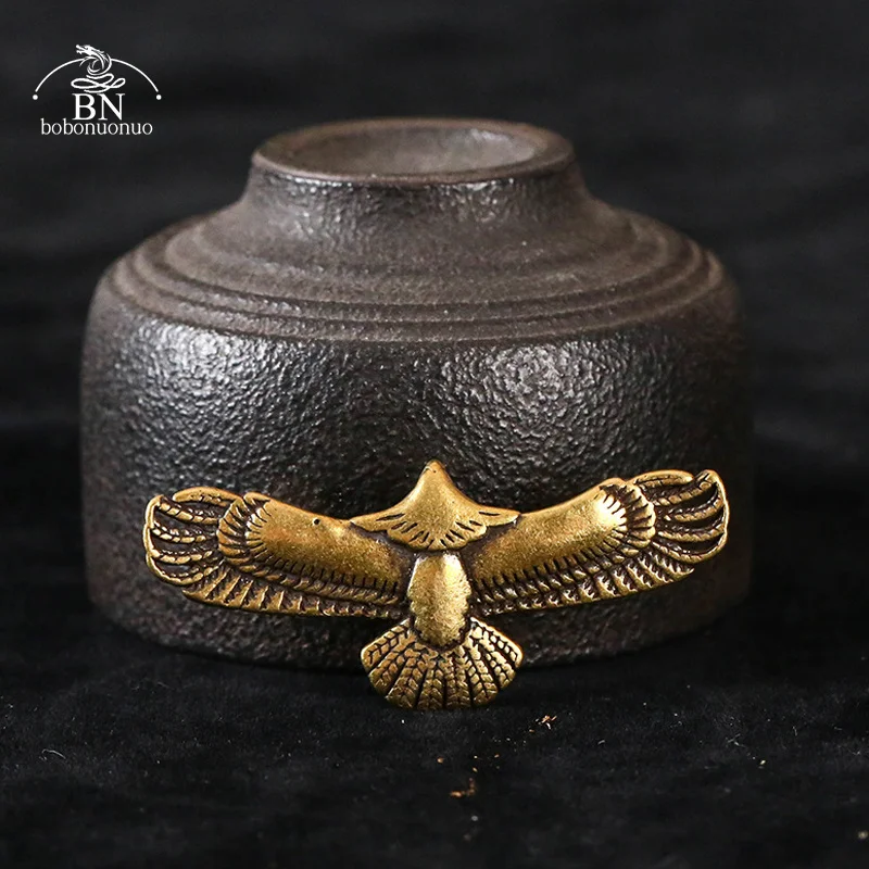 Pure Brass Eagle Wing Missile Screw Rivet Button DIY Leather Bag Wallet Chains Garment Decorations Punk Vintage Buckle Connector