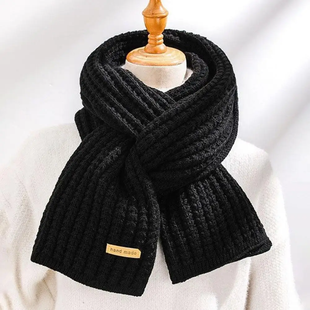 

Warm Winter Accessory Cozy Solid Color Knitting Scarf for Men Women Thickened Winter Neck Wrap Garment Warm Clothing Accessory