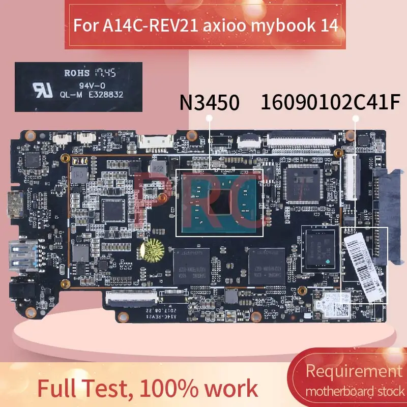 Imagem -02 - para A14c-rev21 Axioo Mybook 14 N3450 Computador Portátil Placa-mãe E328832 16090102c41f 6gb Notebook Mainboard