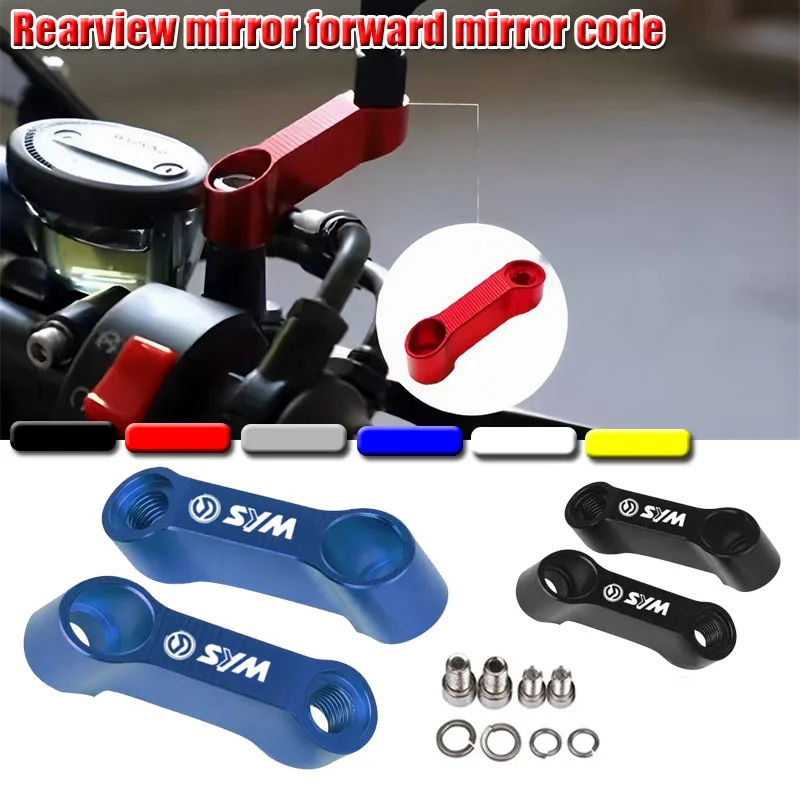 2pcs Motorcycle Rearview Mirrors Extension Riser Mirror Extender Adapters Riser Supplies Rear View Base Mirrors For Sanyang SYM
