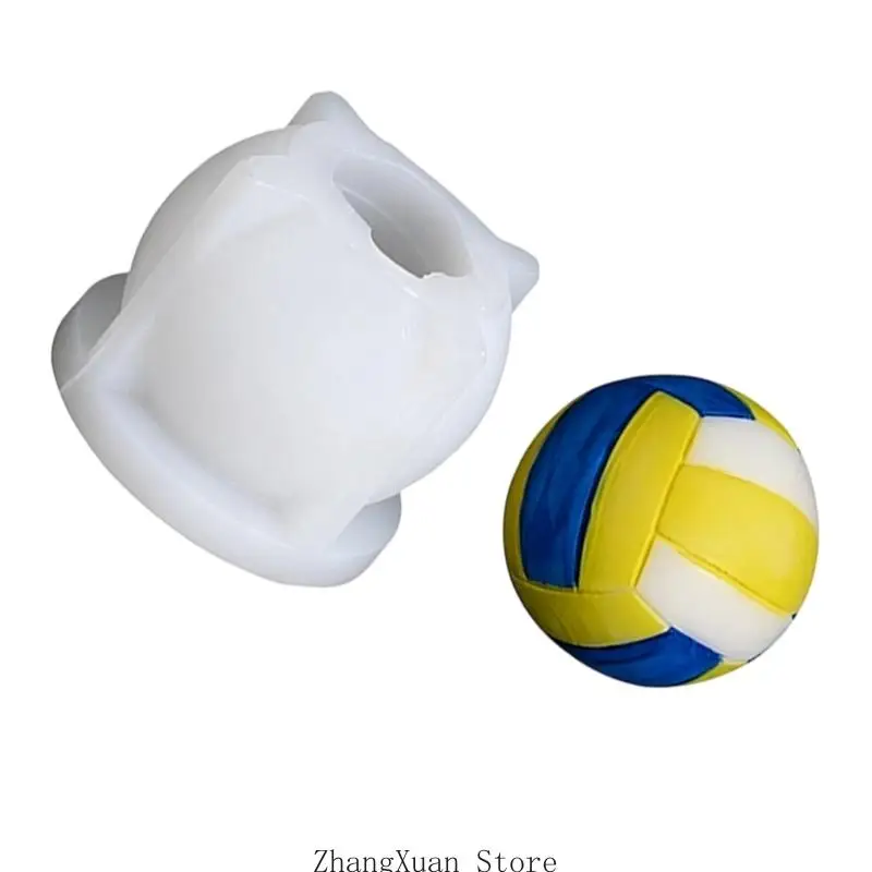 DIY-Silikon-Kerzenform-Set mit Fußball-Basketball-Volleyball-Designs 3XUF – Detail 7