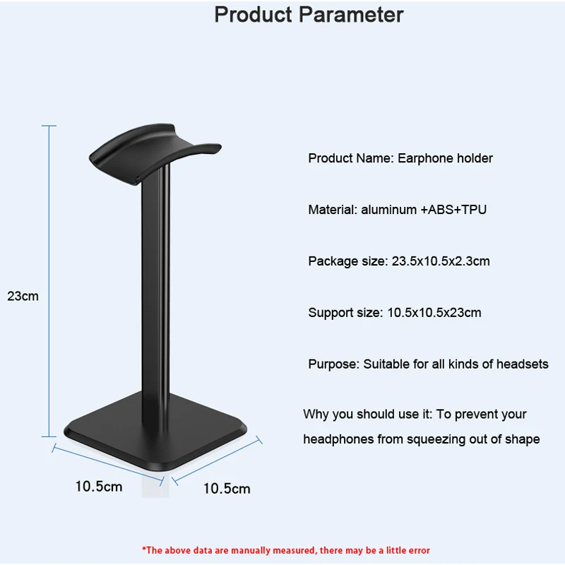 Universele hoofdtelefoonstandaard Aluminuim headsethouder Aluminium ondersteunende flexibele hoofdsteun Mode hoofdtelefoonhanger Mobiele telefoons