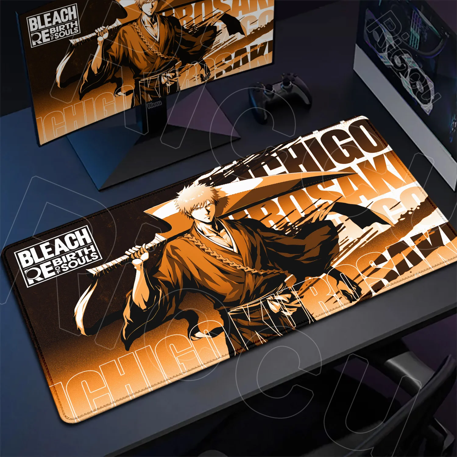 Игровой коврик для мыши BLEACH XXL для ноутбуков, офисный прочный настольный коврик 900x400 мм Kuchiki Rukia Gamer, шкаф, клавиатура, ковер, скоростной коврик для мыши