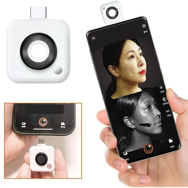B67C Mini Makeup Removal Detection Sunscreen Test Visible Facial Sun Protection Portable UV Camera For Check For Color Spots