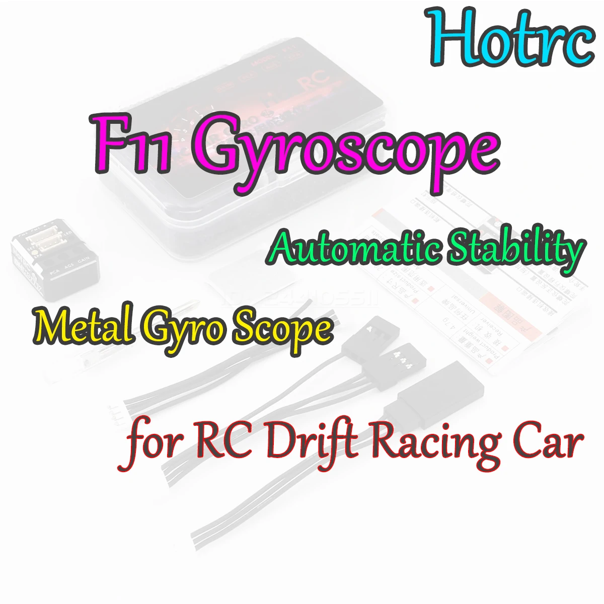 

Гироскоп Hotrc F11 для радиоуправляемых дрифт-машинок: автоматическая стабилизация, миниатюрный металлический гироскоп, компактное профессиональное интегрированное управление