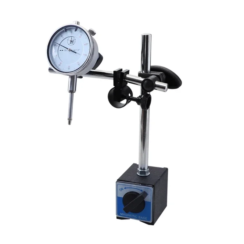 Dials Test Indicators Gauge with Flexible Arm Stand Metal Constructions Test Indicators Workshop Essential Tool