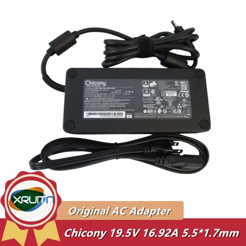 330W A20-330P1A A330A014Q 19.5V 16.92A New AC Adapter For Acer Predator Helios 300 PH317-55-79AM PH315-54 Gaming Laptop Charger