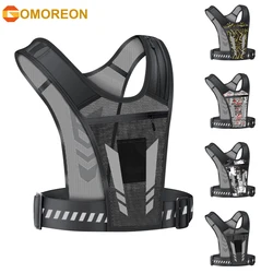 Reflective Running Vest,Backpack Mesh Breathable Hydration Pack Lightweight Elastic Women Men Large Capacity for Outdoor Bicycle