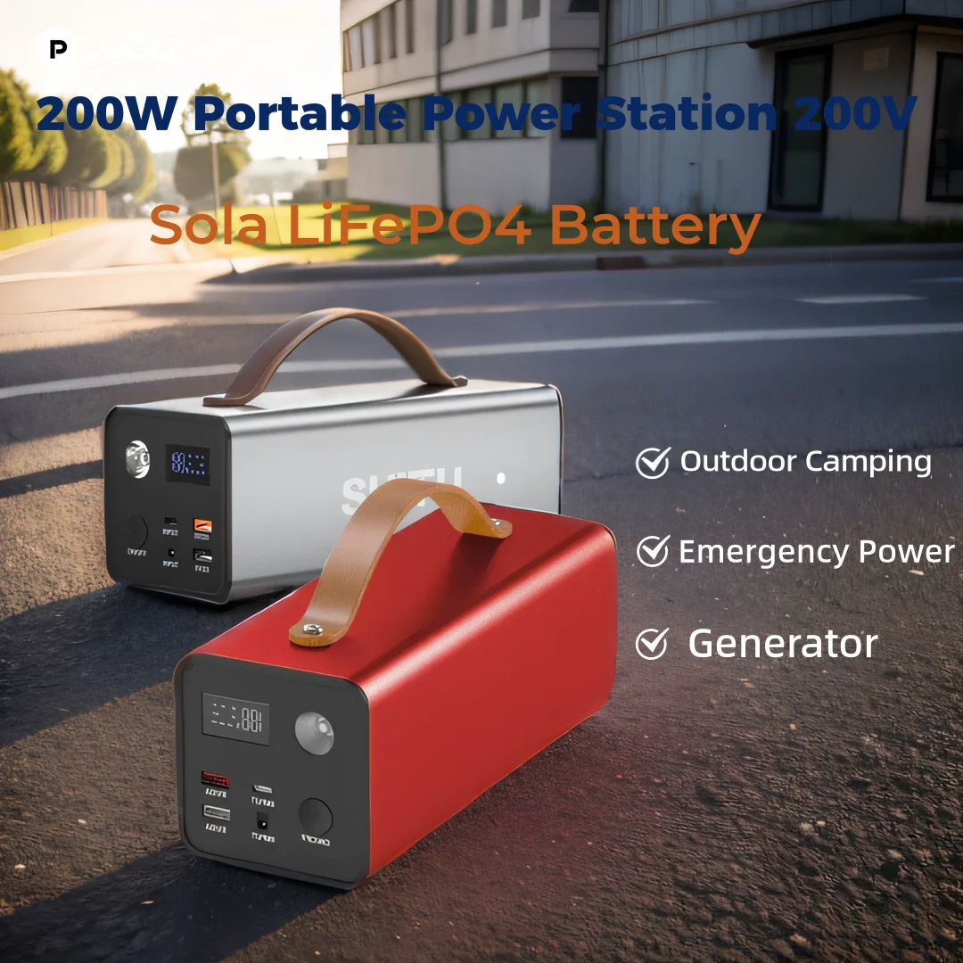 200W Outdoor Energy Storage Portable Mobile Power Supply Large Capacity Power Bank Outdoor Camping Travel Emergency Power Supply