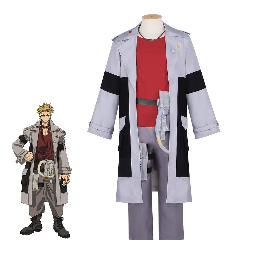 

Anime GACHI AKUTA Zanka Cosplay Costume Enjin Rudo Punk Y2k Coat Uniform Steampunk Fashion Halloween Christmas Party Clothing