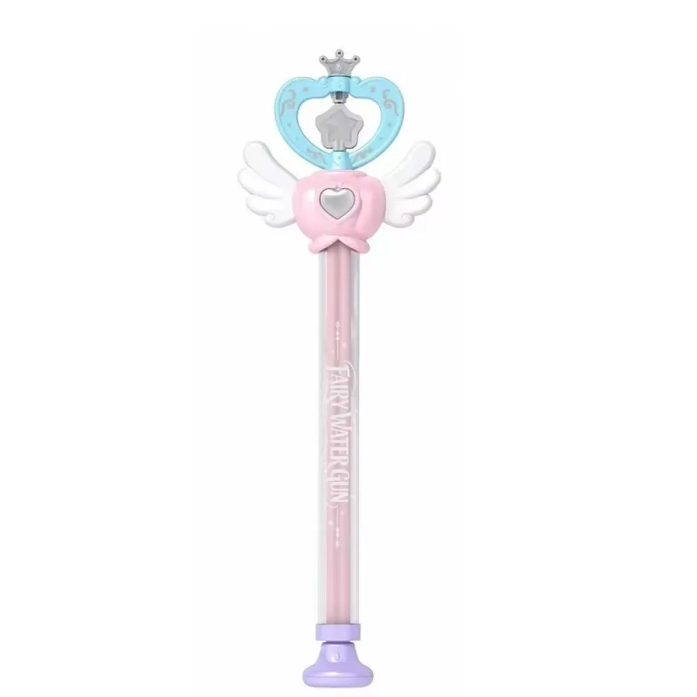 Sparkling Princess Wand Water Heart Decoration Push Spray Spray Water Refillable Water Tank Winged Wand Shape Fountain