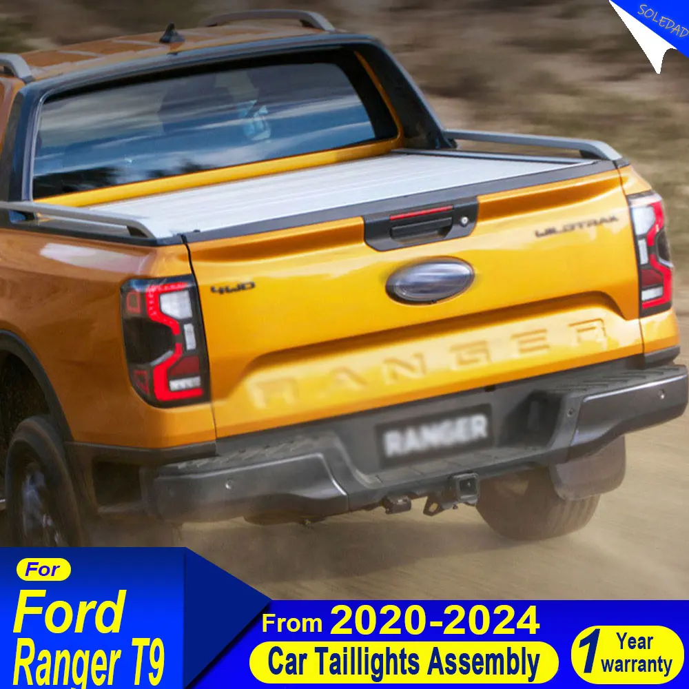 

A pair Car Taillight For Ford Ranger T9 XLT Sport 2022 2023 2024 Auto Rear Running Lamp Brake Reverse Turn Signal Car Tail Light